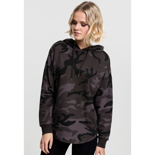 Urban Classics Women's Oversized Camo Hooded Dark Camo Cene