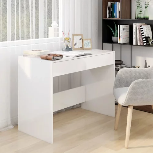 vidaXL Radni stol visoki sjaj bijeli 101 x 50 x 76,5 cm od iverice
