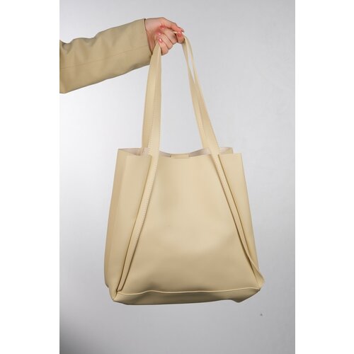 LuviShoes Klos Cream Women's Shoulder Bag Slike