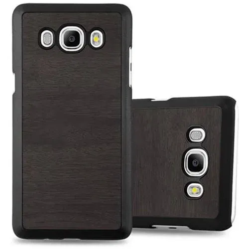 Cadorabo Case, združljiv s Samsungom v Woody Black - Hard Case zaščitni pokrov v lesenem videzu pred praskami in udarci, (20566978)
