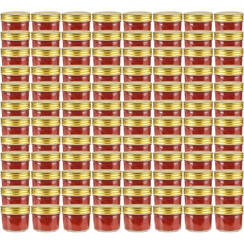  Staklenke za džem sa zlatnim poklopcima 96 kom 110 ml - Zlatno 96 Cijene