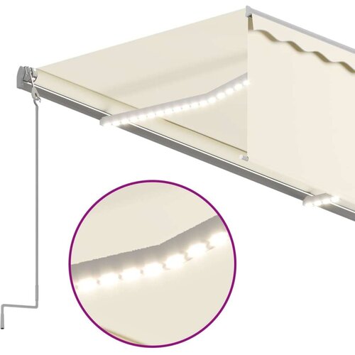  Avtomatska tenda s senčilom LED + senzor 3,5x2,5 m krem Cene