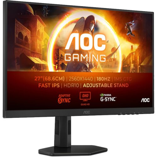 Ms MONITOR AOC Gaming Q27G4XF 27&Prime; Fast IPS 2560&times;1440 Antiglare 180Hz, HDR 10, 0.5 1000:1, HDMI, DP, Full Ergo, Adaptive Sync 3y Cijene