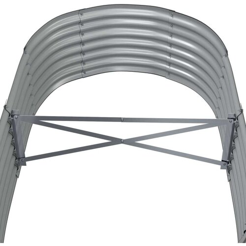 vidaXL Vrtna sadilica od čelika obloženog prahom 152 x 80 x 36 cm siva Cijene