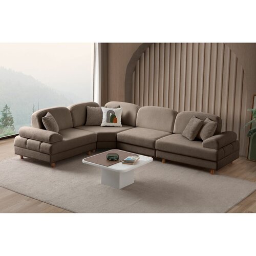 Atelier Del Sofa Aries Modular M ugaona garnitura na razvlačenje 315 &amp;times; 230 cm, braon Slike