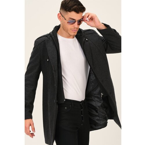 Dewberry PLT8334 MEN&amp;#039;S COAT-PATTERNED ANTHRACITE Slike