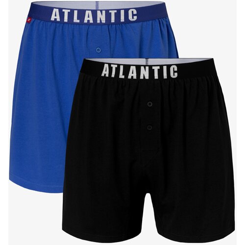 Atlantic Men's Loose Boxers 2Pack - blue, navy blue Cene