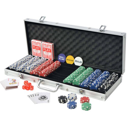  Set za Poker s 500 Žetona Aluminijum Slike