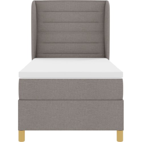  Tapačan krevet s madracem Taupe 90x200 cm Tkanina Slike
