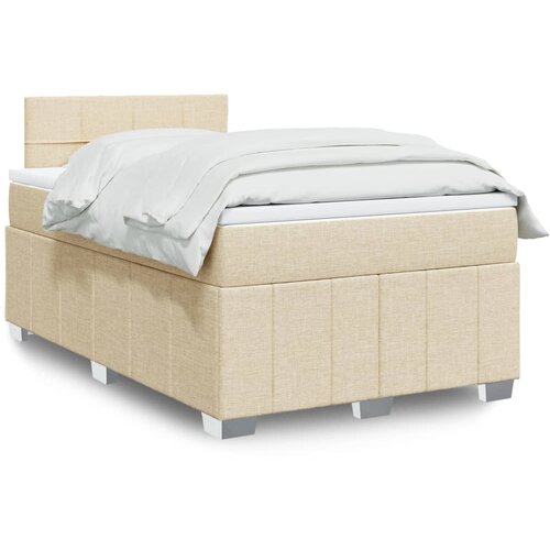  Krevet box spring s madracem krem 120 x 190 cm od tkanine Cijene