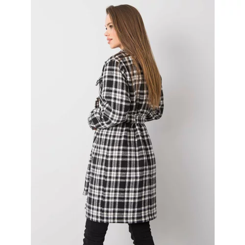 Fashion Hunters Black and white checkered coat by Raquel