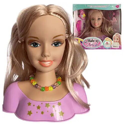 Magic Toys Česalna glava lutke s svetlimi lasmi, s pentljami in dodatki Cene