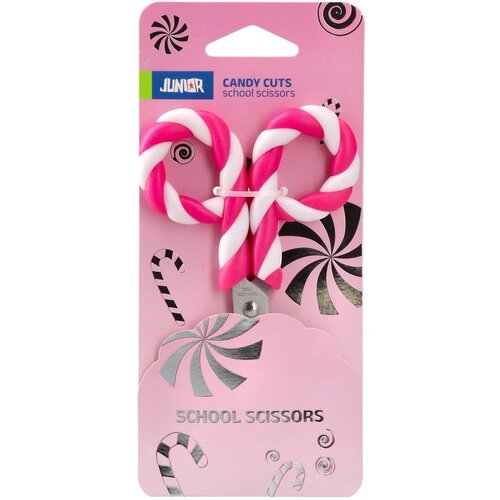 Junior Candy cuts, školske makaze, blister, pink, 13.5cm Cene