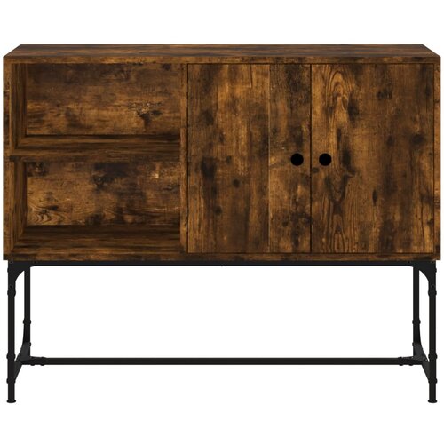  Komoda boja dimljenog hrasta 100x40x79,5 cm konstruirano drvo Slike