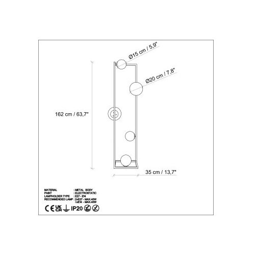 Opviq podna lampa corner 13776 gold Slike