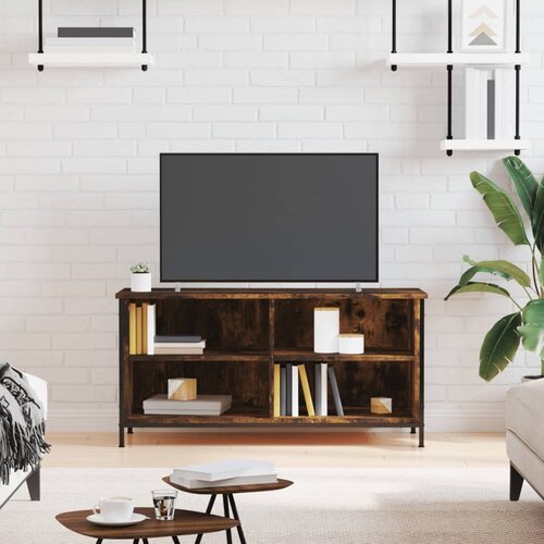 VidaXL TV omarica dimljeni hrast 100x40x50 cm inženirski les Slike