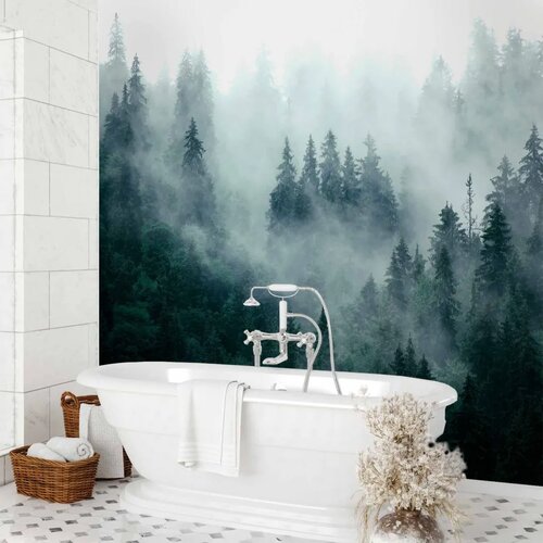  Foto tapeta - Mountain Forest (Dark Green) 100x70 Vodootporna Cene