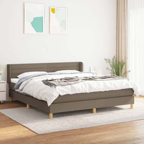 vidaXL Krevet s oprugama i madracem smeđesivi 160x200 cm tkanina Cijene