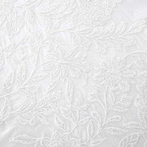 Bianca Bijela pamučna posteljina za bračni krevet 200x200 cm Embroidery Floral &amp;ndash; Slike