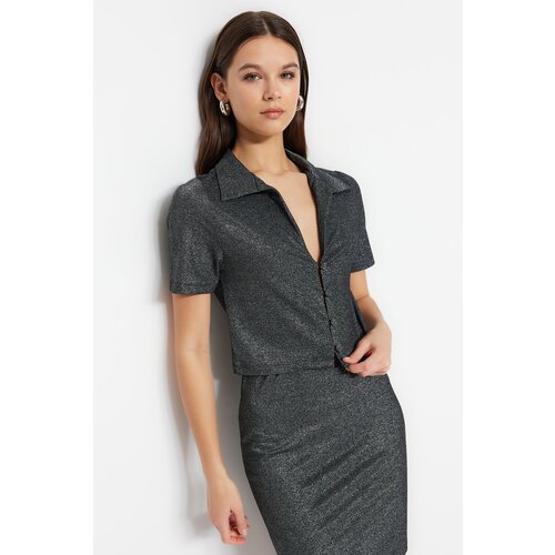Trendyol Blouse - Metallic - Slim fit Slike