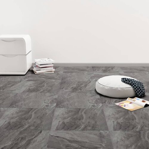 vidaXL Samoljepljive podne obloge PVC 5,11 m² crne s uzorkom Cijene