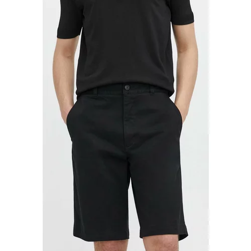 Hugo Blue Kratke hlače za muškarce, boja: crna