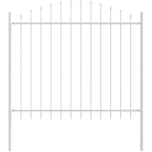  Vrtna Ograda 7 pcs Bijelo 170 x 165 cm Čelik s prahom premazan Slike