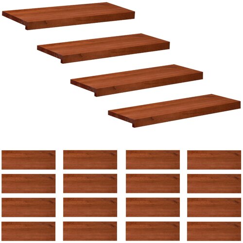 Step treads 20 kom. 80 x 25 x 2 cm Smeđa Čvrsto drvo bukve Cijene