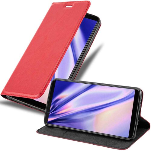 Cadorabo Ohišje, združljivo z OnePlus 5T v rdeče jabolko - Zaščitni ovitek z magnetnim zapiranjem, stoječo funkcijo in režo za kartice, (20558244) Cene