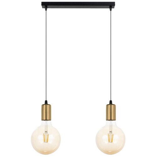  Luster na sajli MIROS 2xE27/60W/230V crna/zlatna Cene