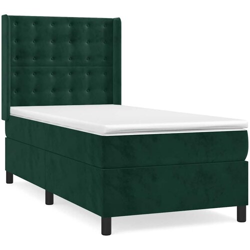 Box spring krevet s madracem tamnozeleni 80 x 200 cm bar&amp;scaron;unasti Slike