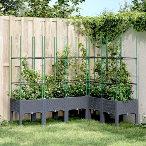  Vrtna sadilica s rešetkom siva 160 x 120 x 142 5 cm PP Cijene