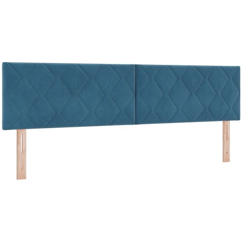 VidaXL Vzglavje z diamanti Blokov Design Temno modra 180 cm Velur, (22008464) Slike