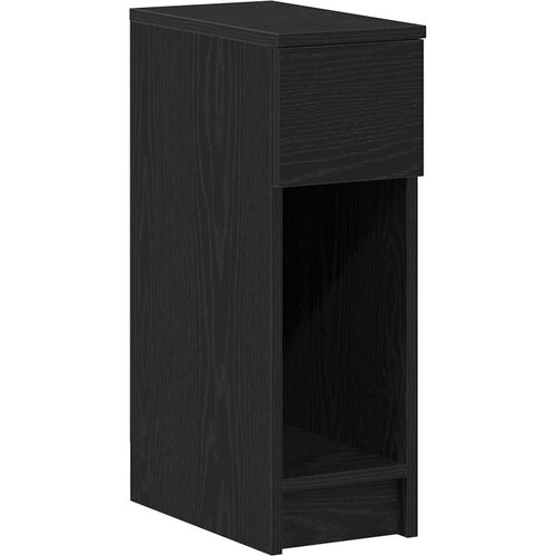 vidaXL Noćni ormarić s ladicom crni hrast 20x36x60 cm - Crna 1 Cijene