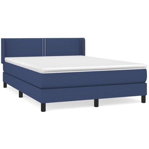 Maison Chic Box spring postelja - Vzmetna postelja z vzmetnico modra 140x190 cm blago SL13766, (21881990) Cene