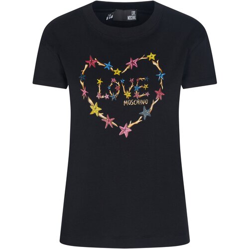 Love Moschino Majice s kratkimi rokavi - Črna Slike