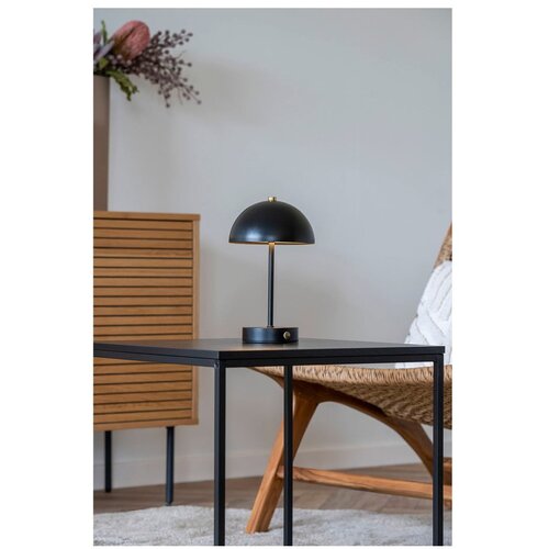 House Nordic Sijajno črna LED namizna svetilka (vi&amp;scaron;ina 25 cm) Holt &amp;ndash; Slike