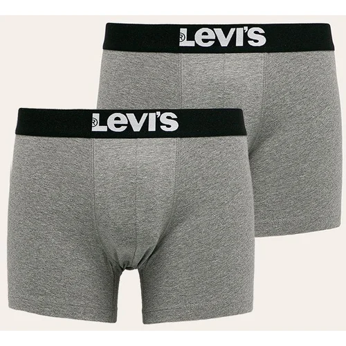 Levi's Boksarice MEN SOLID BASIC PACK X2 Siva