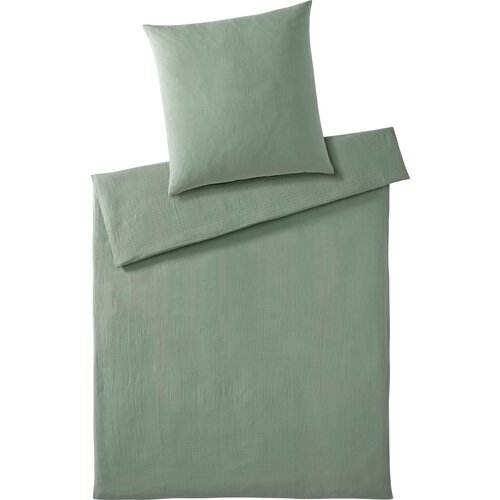 Elegante Smooth prevleka za odejo iz muslina - pistacija - 135/140 x 200 cm Slike