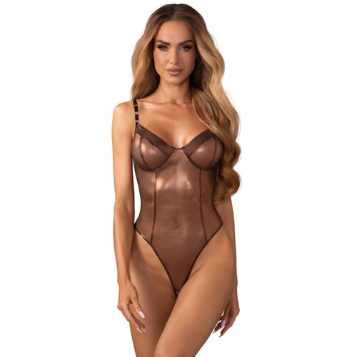 Obsessive Soranna Crotchless Teddy &ndash; Brown Cene