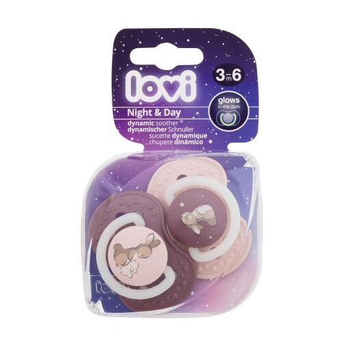 Lovi Night & Day Dynamic Soother Girl 3-6m silikonska dinamična duda varalica 2 kom za otroke Cijene