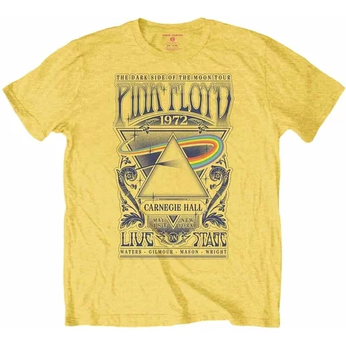 Pink Floyd Košulja Carnegie Hall Poster Unisex Yellow M