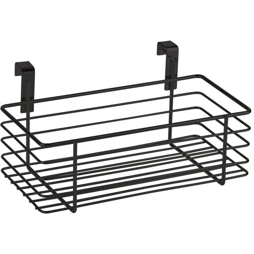 Wenko crna viseća metalna ko&amp;scaron;ara za vrata Slim, 24 x 15 cm Slike