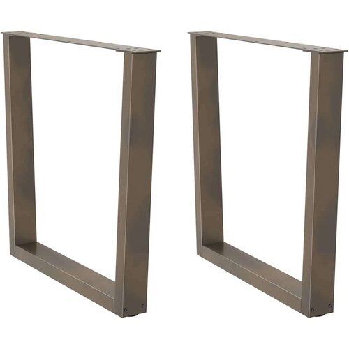  Noge jedilne mize V-oblika 2 kosa naravno jeklo 90x(72-73,3) cm, (21828659) Slike