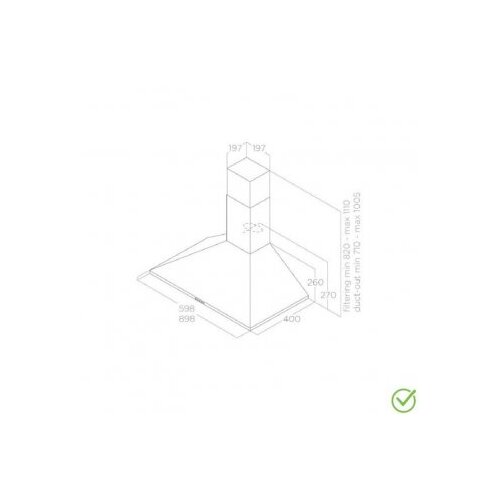 Elica TAMAYA RAIL CRBR/A/60 kuhinjska napa, 60 cm, 150 mm Cijene