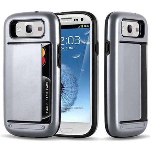 Cadorabo Ohi&amp;scaron;je, združljiv s Samsungom v oklepu Silver - Outdoor Hybrid Tard Catch Za&amp;scaron;čitni pokrov s kartico v težkem oblikovanju, (20566054) Slike