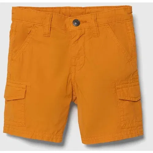 Guess Dječje pamučne kratke hlače boja: narančasta, podesivi struk
