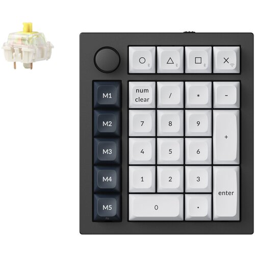 KEYCHRON Q0 Max QMK Podloga za &amp;scaron;tevilke po meri / Ogljikova črnina / Gateron Jupiter Banana / Q0M-M4, (5000060464) Slike