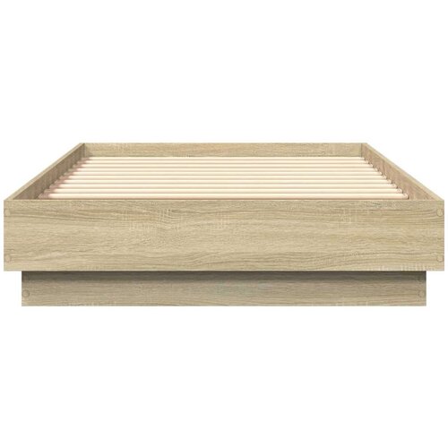  Okvir kreveta s LED svjetlima boja hrasta sonome 75 x 190 cm Slike