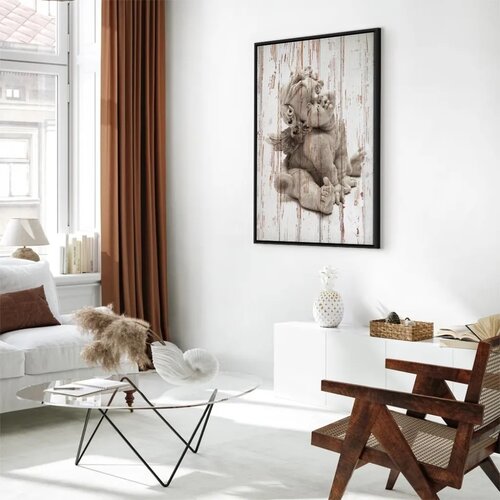  Slika - Pensive Cupid (1 Part) Vertical 40x60 U crnom drvenom okviru Slike